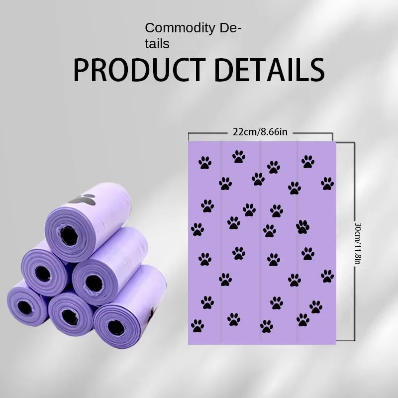 Intensification Pet Biodegradable Trash Bag Dog Poop Bags Bulk Biobase Scented Poo Bag Degradable Cat Waste Bags Dog Poop