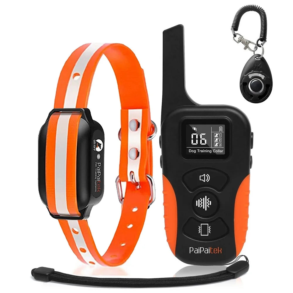 No Shock Dog Training Collar,1000M Waterproof Vibrating Dog Collar,Rechargeable Electronic Collar for All Size Dog Bark Collar