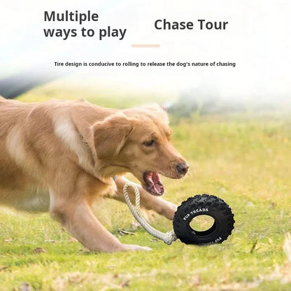 Pet Dog Toys Bite Resistant Rubber Tires, Border Herding Interactive Training Grinding Teeth Teeth Gnawing Large Dog Toys