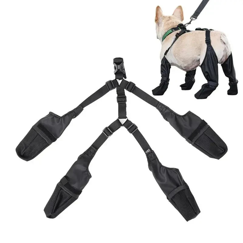 Waterproof Dog Shoes Adjustable Dog Boots Pet Breathbale Shoes for Outdoor Walking Soft French Bulldog Shoes Pet Paws Protector