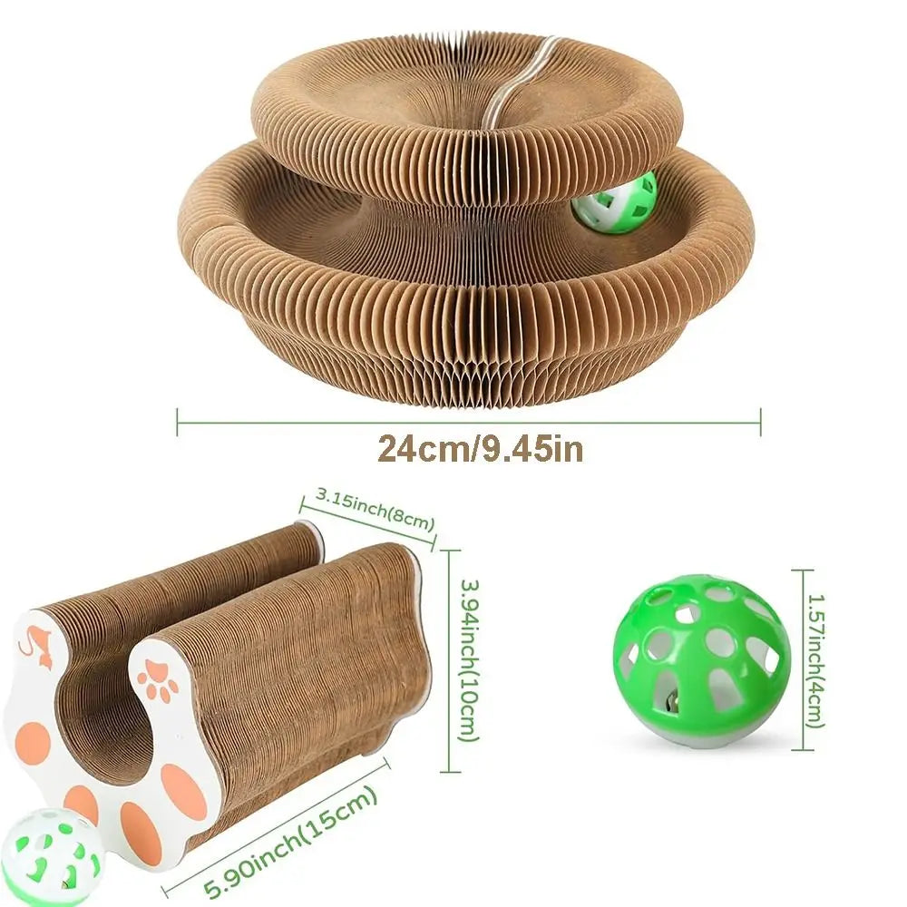 Cat Accordion Magic Organ Cat Scratching Board Cat Toy Ball Scratch Pad Cat Scratcher Kitty Kurlz Cat Toy