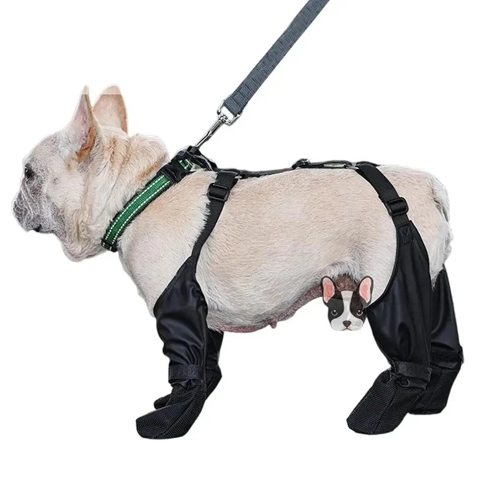 Waterproof Dog Shoes Adjustable Dog Boots Pet Breathbale Shoes for Outdoor Walking Soft French Bulldog Shoes Pet Paws Protector