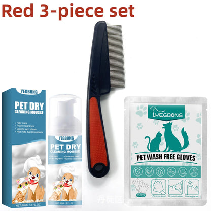 Waterless Cat Dog Shampoo No Rinse Dogs Cats Cleaning Mousse Pet Grooming Supplies for Safe Bathless Cleaning Odor Eliminator