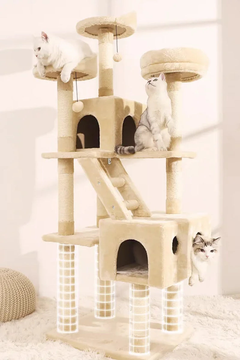 Cat Climbing Frame, Cat Nest, Cat Tree, Integrated Frame, Cat Grabbing Board, Large Grabbing Column, Villa, Cat Cat Frame