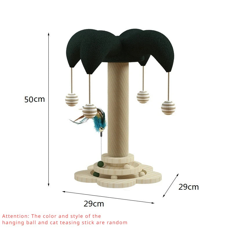 Cat Self Hi Solid Wood Cat Rotary Table Cat Scratching Pillar Cat Scratching Board Durable Cat Toy Sisal Cat Crawling Frame