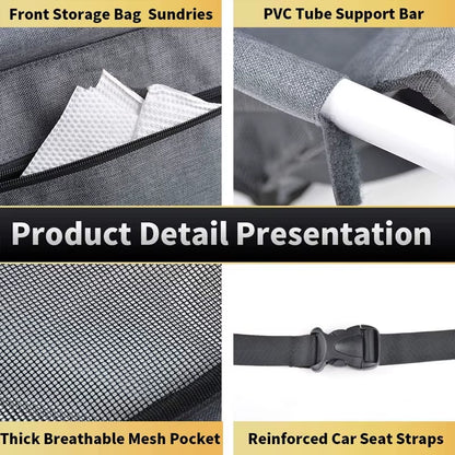 Premium Dog/Cat Car Seat Cushion Hanging Bag Travel Dog Car Seat for Small to Medium Dog Cats Dog Travel Cage Accessories