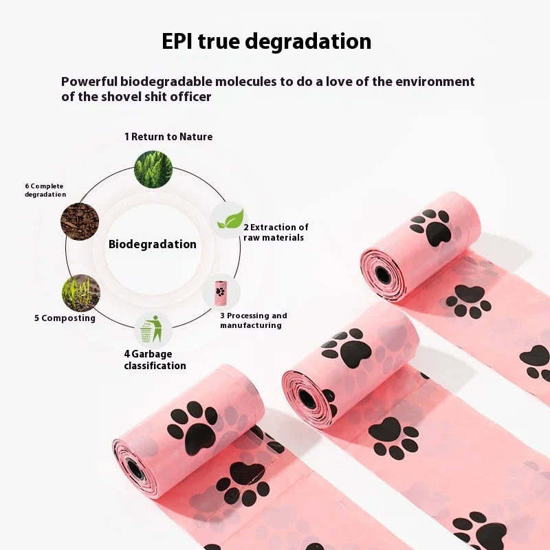 Intensification Pet Biodegradable Trash Bag Dog Poop Bags Bulk Biobase Scented Poo Bag Degradable Cat Waste Bags Dog Poop