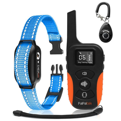 No Shock Dog Training Collar,1000M Waterproof Vibrating Dog Collar,Rechargeable Electronic Collar for All Size Dog Bark Collar