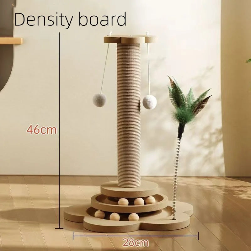 Pet Cat Toy Cat Scratcher Cat Turntable Funny Cat Stick Balls Durable Sisal Scratching Board Cat Supplies Cat Grab Column