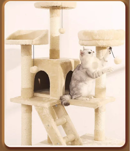 Cat Climbing Frame, Cat Nest, Cat Tree, Integrated Frame, Cat Grabbing Board, Large Grabbing Column, Villa, Cat Cat Frame