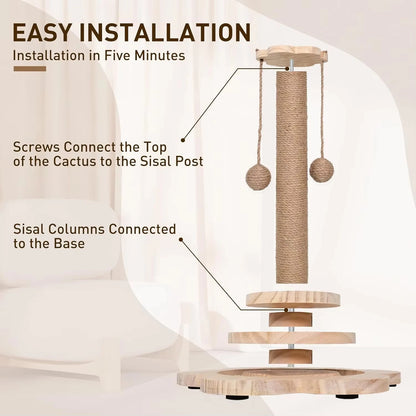 Pet Cat Toy Cat Scratcher Cat Turntable Funny Cat Stick Balls Durable Sisal Scratching Board Cat Supplies Cat Grab Column