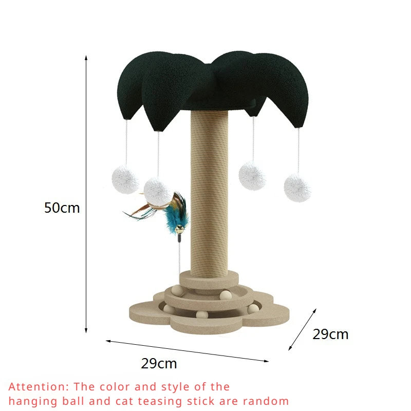Cat Self Hi Solid Wood Cat Rotary Table Cat Scratching Pillar Cat Scratching Board Durable Cat Toy Sisal Cat Crawling Frame