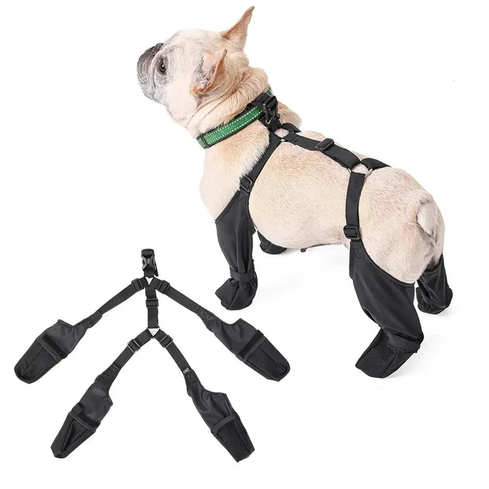Waterproof Dog Shoes Adjustable Dog Boots Pet Breathbale Shoes for Outdoor Walking Soft French Bulldog Shoes Pet Paws Protector