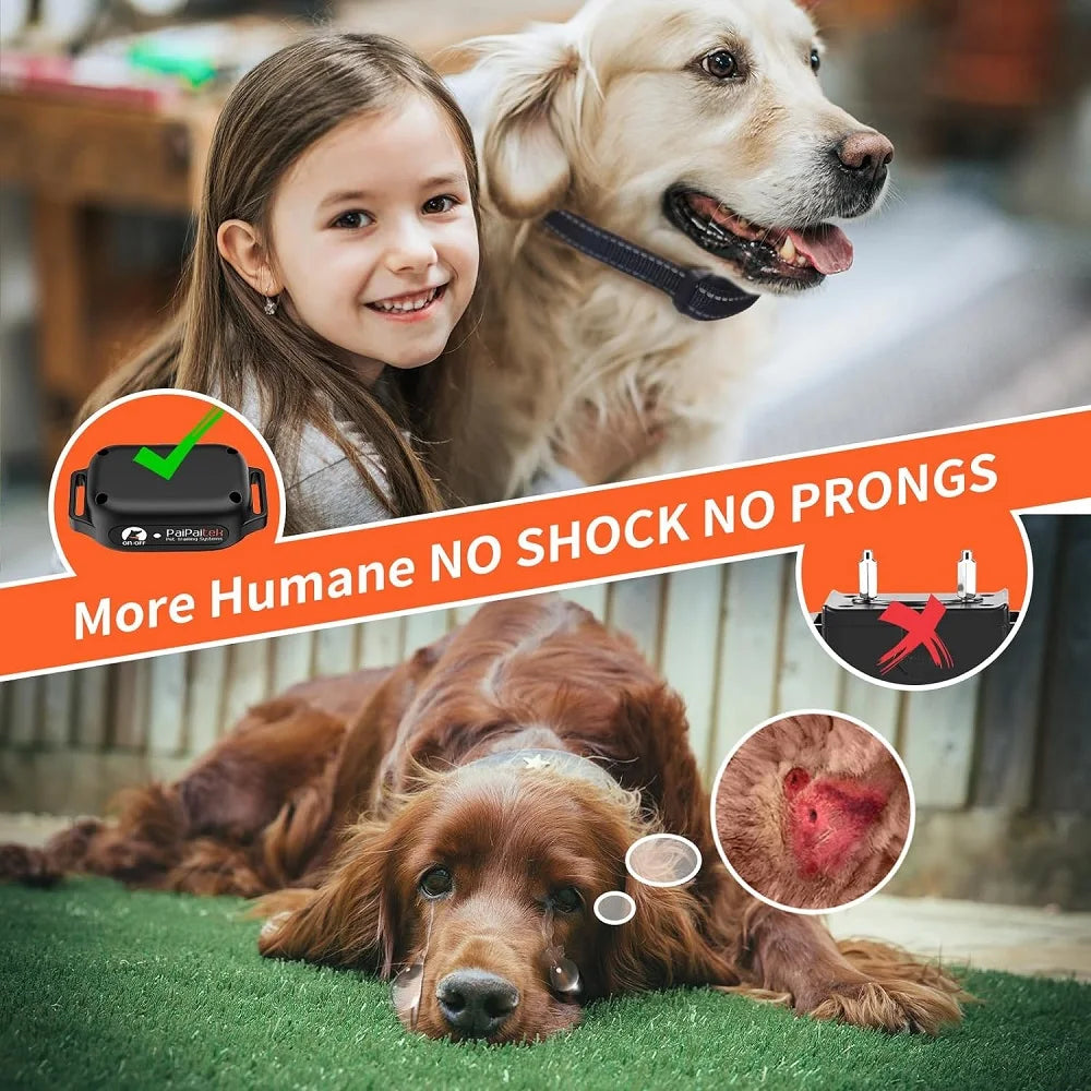 No Shock Dog Training Collar,1000M Waterproof Vibrating Dog Collar,Rechargeable Electronic Collar for All Size Dog Bark Collar