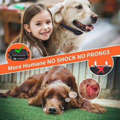 No Shock Dog Training Collar,1000M Waterproof Vibrating Dog Collar,Rechargeable Electronic Collar for All Size Dog Bark Collar