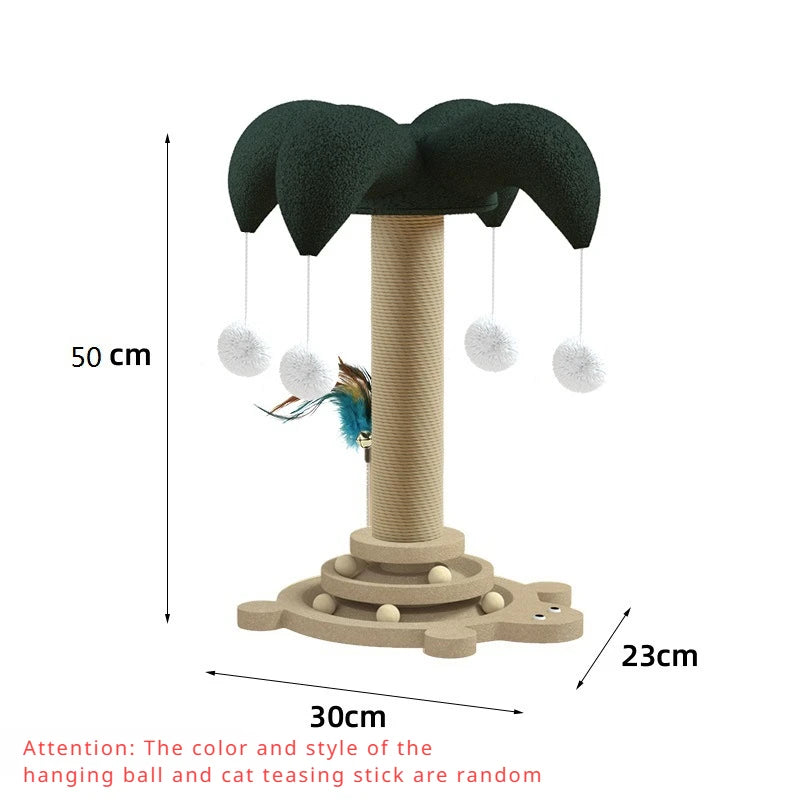 Cat Self Hi Solid Wood Cat Rotary Table Cat Scratching Pillar Cat Scratching Board Durable Cat Toy Sisal Cat Crawling Frame