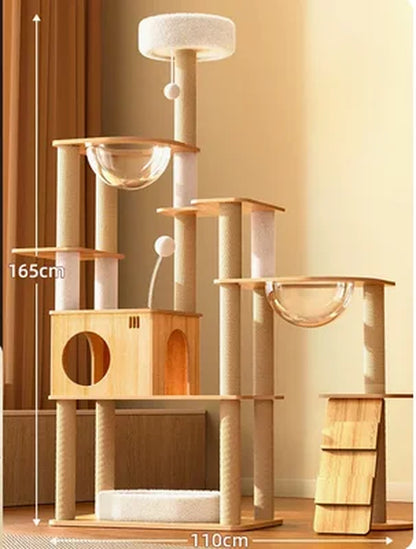 Cat Climbing Frame, Cat Nest, Cat Tree, Integrated Frame, Cat Grabbing Board, Large Grabbing Column, Villa, Cat Cat Frame