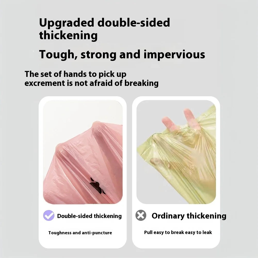 Intensification Pet Biodegradable Trash Bag Dog Poop Bags Bulk Biobase Scented Poo Bag Degradable Cat Waste Bags Dog Poop