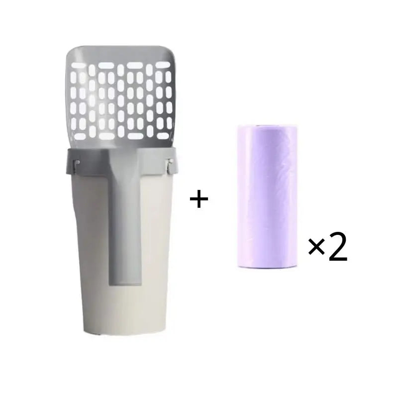 Cat Litter Shovel Cat Litter Shovel Two-In-One Disposable Portable Cat Litter Shovel Large Capacity Cat Cleaning Supplies 2022