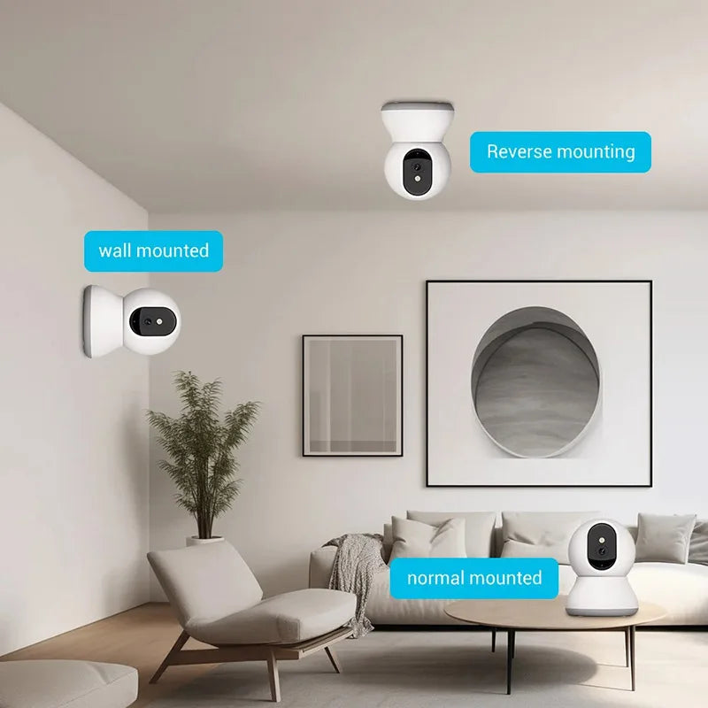 Pet Camera 2K, 360° Indoor Security Camera, Dog Camera with Phone App, PTZ Cameras for Home Security Indoor, 2-Way Audio
