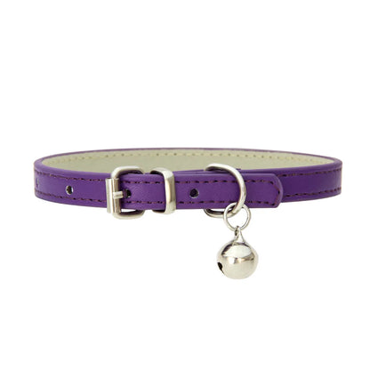 Dog Collar Pu Leather Collar Leash Pet Dog Collar Pet Supplies Cat Collar with Bells Dog Collar Chihuahua Dog Collar Cat Collar
