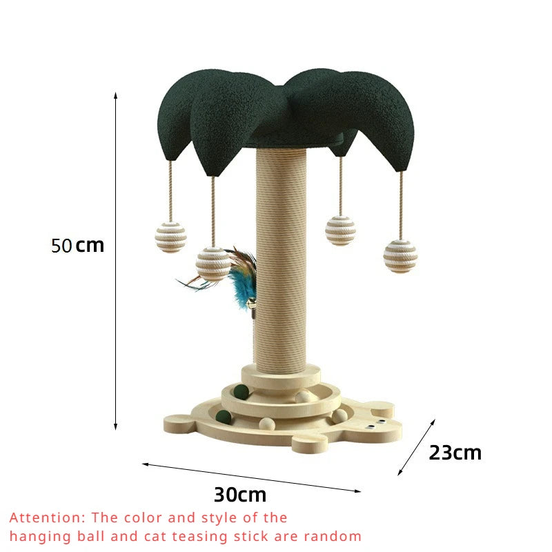 Cat Self Hi Solid Wood Cat Rotary Table Cat Scratching Pillar Cat Scratching Board Durable Cat Toy Sisal Cat Crawling Frame