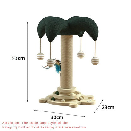 Cat Self Hi Solid Wood Cat Rotary Table Cat Scratching Pillar Cat Scratching Board Durable Cat Toy Sisal Cat Crawling Frame