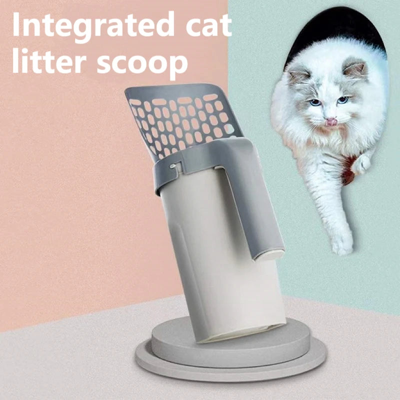 Cat Litter Shovel Cat Litter Shovel Two-In-One Disposable Portable Cat Litter Shovel Large Capacity Cat Cleaning Supplies 2022