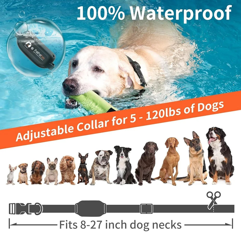 No Shock Dog Training Collar,1000M Waterproof Vibrating Dog Collar,Rechargeable Electronic Collar for All Size Dog Bark Collar
